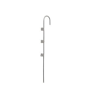 Piercing de prata 925 com três pedrinha zircônia
