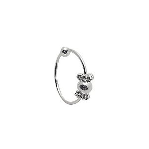Piercing de prata 925 de orelha