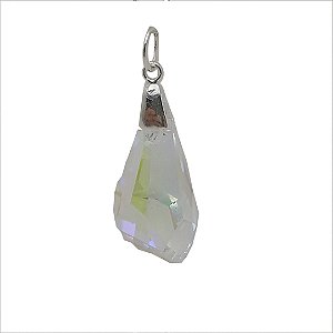 Pingente de prata 925 cristal boreal facetado