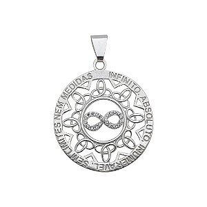 Pingente de prata 925 Mandala infinito