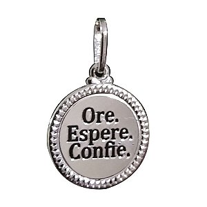 Pingente de prata 925 Ore Espere Confie
