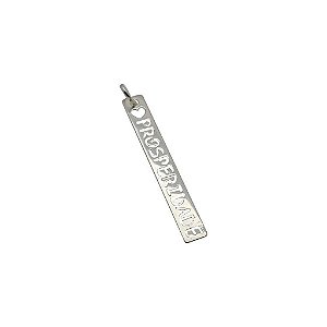 Pingente de prata 925 placa Prosperidade