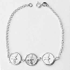 Pulseira de prata 925 espirito santo