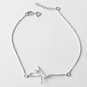 Pulseira de prata 925 Fé