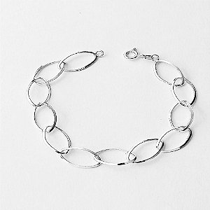 Pulseira de prata 925 groumet fio longo
