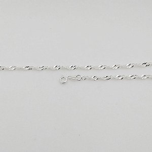 Tornozeleira de prata 925 corda