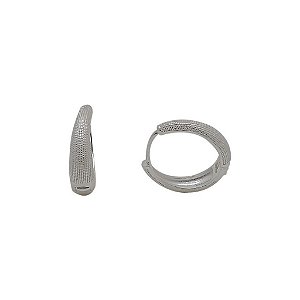 Brincos de prata 925  argola com detalhe fosco