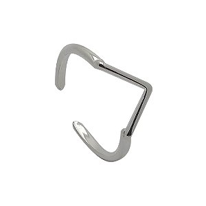 Anel de prata 925 V falange