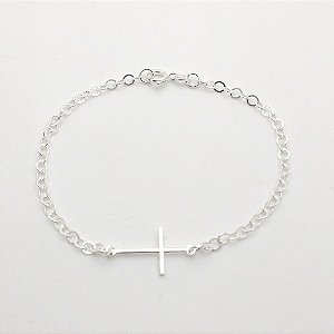 Pulseira de prata 925 cruz