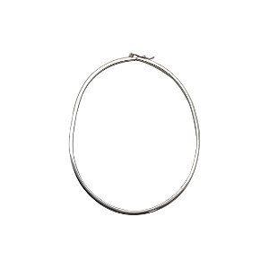 Bracelete de prata 925 oval fio quadrado
