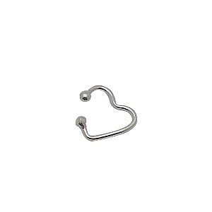 Piercing de prata 925 coração fake