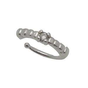 Piercing de prata 925  pedrinha zircônia quadrada