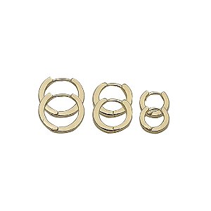 Brincos folheado a ouro 18k argola click