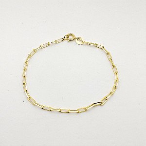 Pulseira  folheada a ouro 18k corrente fígaro longo