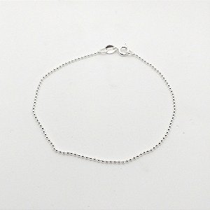 Pulseira de prata 925 elos bolinhas