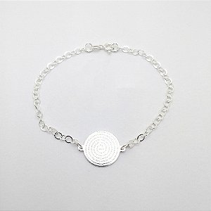Pulseira de prata 925 oração pai nosso