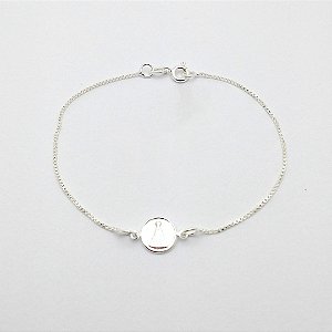 Pulseira de prata 925 corrente veneziana Aparecida