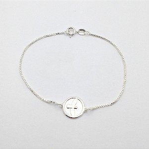 Pulseira de prata 925 corrente veneziana Espirito Santo