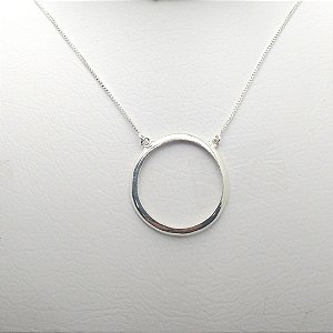 Gargantilha de prata 925 circulo
