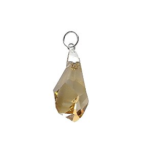 Pingente de prata 925 cristal champanhe