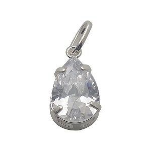 Pingente de prata 925 Com pedra zircônia