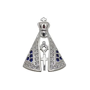 Pingente de prata 925 N. S. Aparecida 20mm