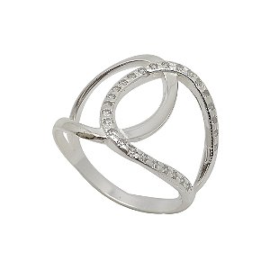 Anel de prata 925 com zircônia