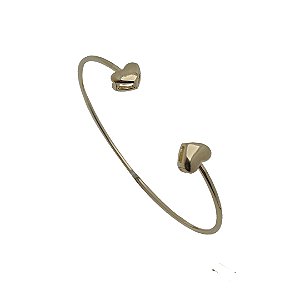 Bracelete folheado a ouro 18k coração
