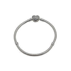 Pulseira de prata 925 para berloques flexível Mickey