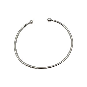 Bracelete de prata 925 rígida bolinha