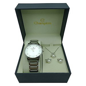 Relógio Feminino Elegance Champion Prata CN26215Q