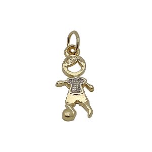 Pingente Banhado a ouro 18k menino bola