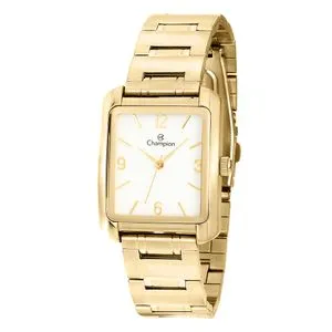 Relógio Feminino Champion CH22466H Dourado Quadrado – Elegância e Sofisticação