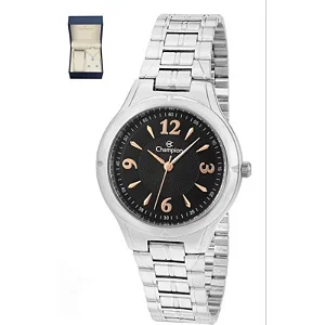 Relógio Feminino Champion Elegance CN20499D + Kit Colar e Brincos