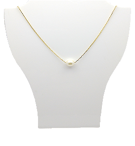 Gargantilha Folheada a Ouro 18k com Pérolas Sintéticas 8mm