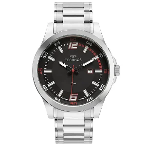 Relógio Technos Masculino Racer Prata 2115NBB1K Analógico Aço Inox