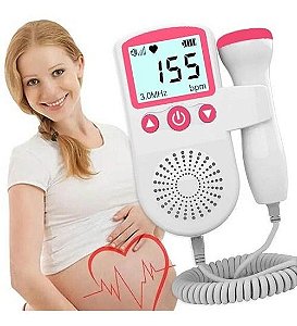 Monitor Frequência Cardíaca Infantil Doppler Fetal Gestante