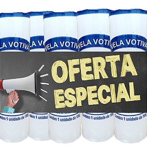 Vela de 7 dias 195 gramas - 44MM - Pacote com 12 Unidades