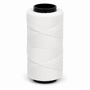 Fio Cordonê Encerado Branco 1mm 100 Metros para Guias, Pulseiras e Artesanato