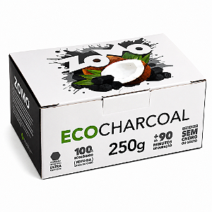 Carvão de Coco Hexagonal Zomo EcoCharcoal 250g para Defumação