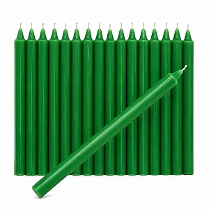 Vela Palito Verde 18cm 1 kg – Aproximadamente 30 a 33 Unidades