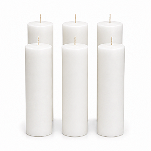 Kit com 6 Velas Votivas 7 Dias 195g Diversas Cores e Bicolores