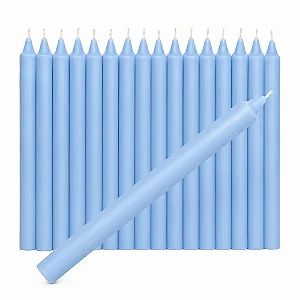 Vela Palito Azul Claro 18cm 1 kg – Aproximadamente 30 a 33 Unidades