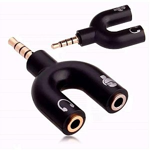 Adaptador Para Fone Headset Microfone Lapela P2 X P3 Áudio