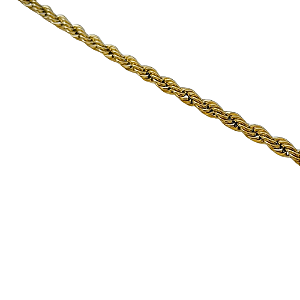 Colar Corrente Cordão Baiano Corda 3mm