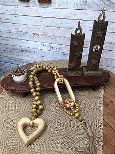 Colar de Mesa Coração Vazado