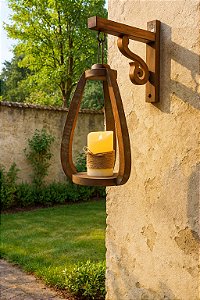 Luminária Arandela de Madeira