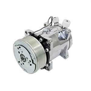 HC5004C - COMPRESSOR DE AR CONDICIONADO EM ALUMÍNIO CROMADO SANDEN 508, POLIA 7 RIB, UNIDADE