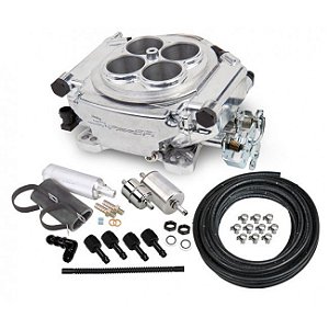 550-510K - EFi SNIPER KIT, HOLLEY, COMPLETO. C/ CORPO DE BORBOLETA, ALUMÍNIO POLIDO C/ MÓDULO ECU INTEGRADO E DISPLAY COLORIDO