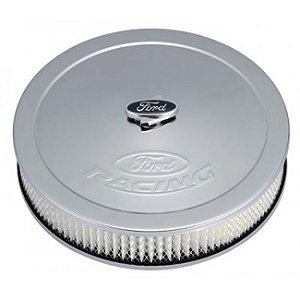 302-350 - FILTRO DE AR 13" DE DIAMETRO, CROMADO, COM LOGO FORD RACING - UNIDADE